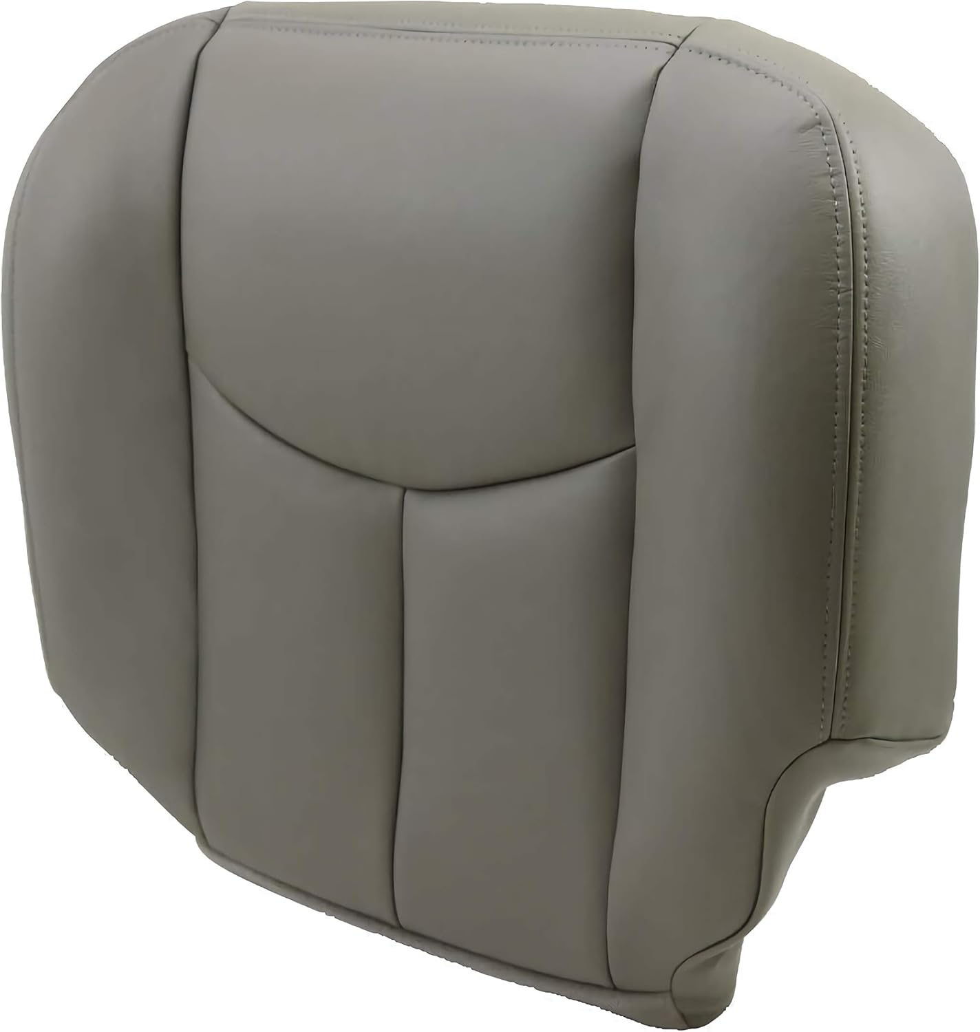 ECOTRIC New Leather Driver Seat Cover 922 Pewter Compatible with 2003 2004 2005 2006 Chevy Tahoe Suburban GMC Yukon Pack of 2