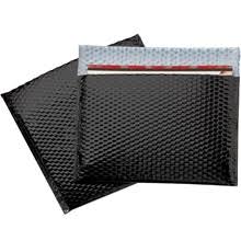 13 3/4x22 x 11x22 Black Glamour Bubble Mailers, 48/Case