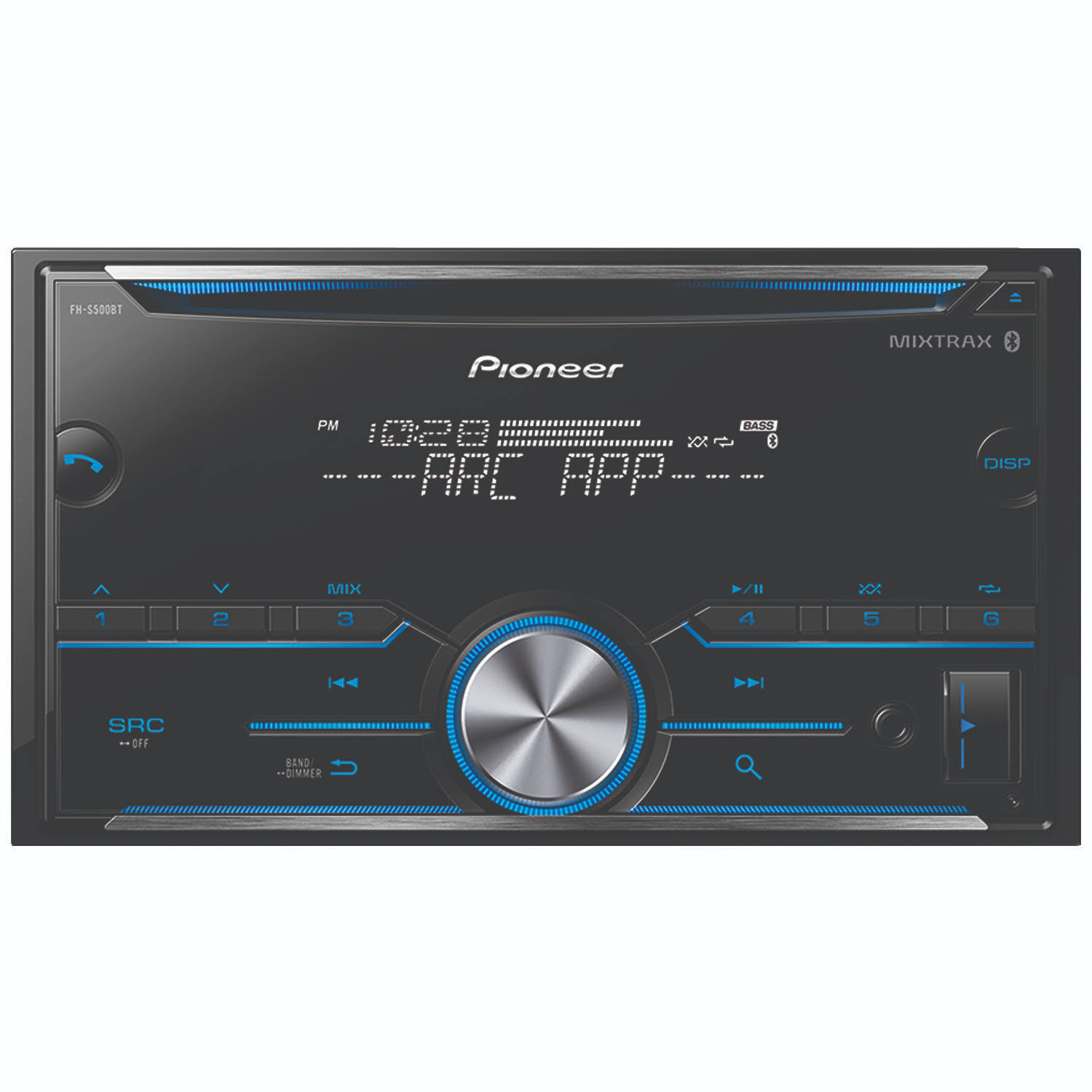 Pioneer FH-S500BT Double-DIN In-Dash CD Player with Bluetooth, Black