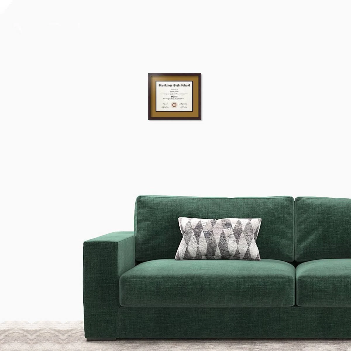 ArtToFrames 14x17 inch Diploma Frame - Framed in Traditional Cherry with Steps with Black and Gold Mats, Comes with Regular Glas