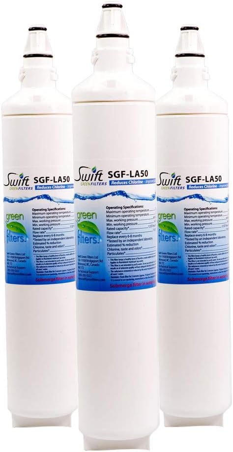 Swift Green Filters SGF-LA50-3 Refrigerator Water Filter, 3-Pack