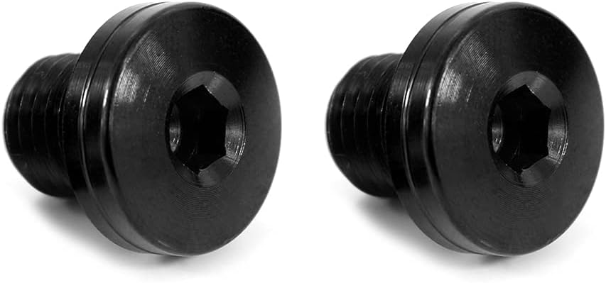 Motorcycle M10x1.25 Mirror Hole Plugs Screws Fit for Grom 125, FZ07 / FZ-09 Tenere 700, KLR650/ Z800, Mirror Screws Suzuki GSX-S 750/ DL 1000 SV650, Triumph and so on (Black)