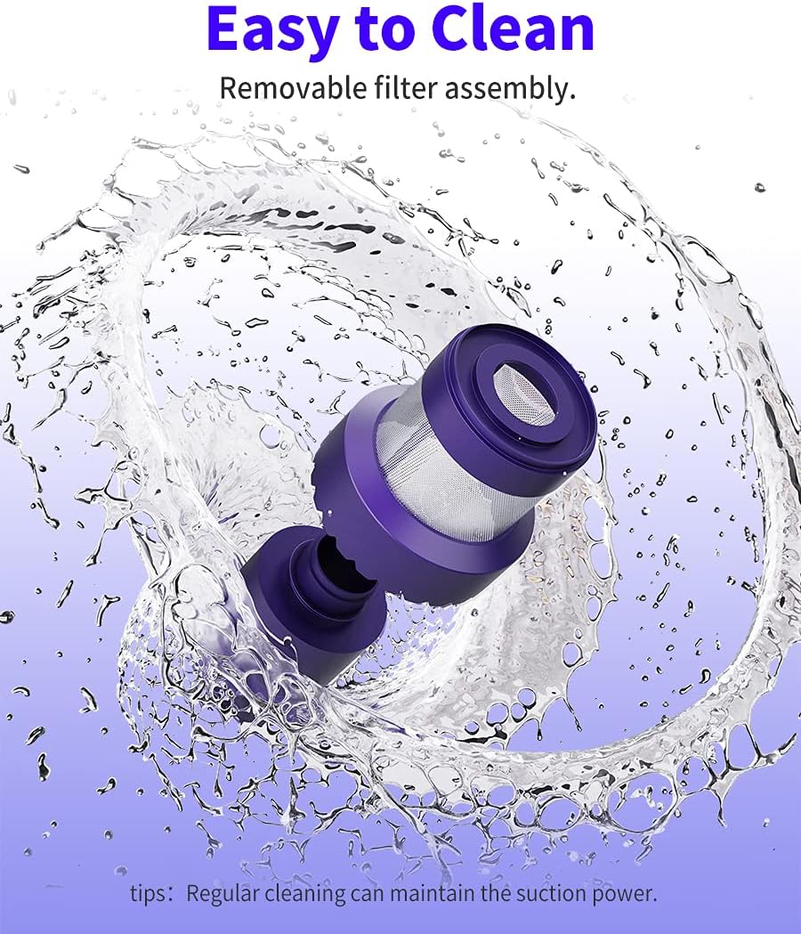 Vacuum Cleaner, LERIZOM 24Kpa Powerful Cordless Vacuum Cleaner with 40 min Max Long Runtime Detachable, Rechargeable Stick Vacuum Cleaner for Pet Hair, Home, Hard Floor, Carpet, 250W, Purple