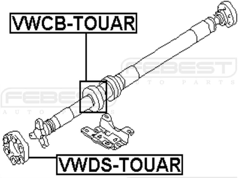95542102015 - 1 Year Warranty - FEBEST # VWCB-TOUAR Pack of 2