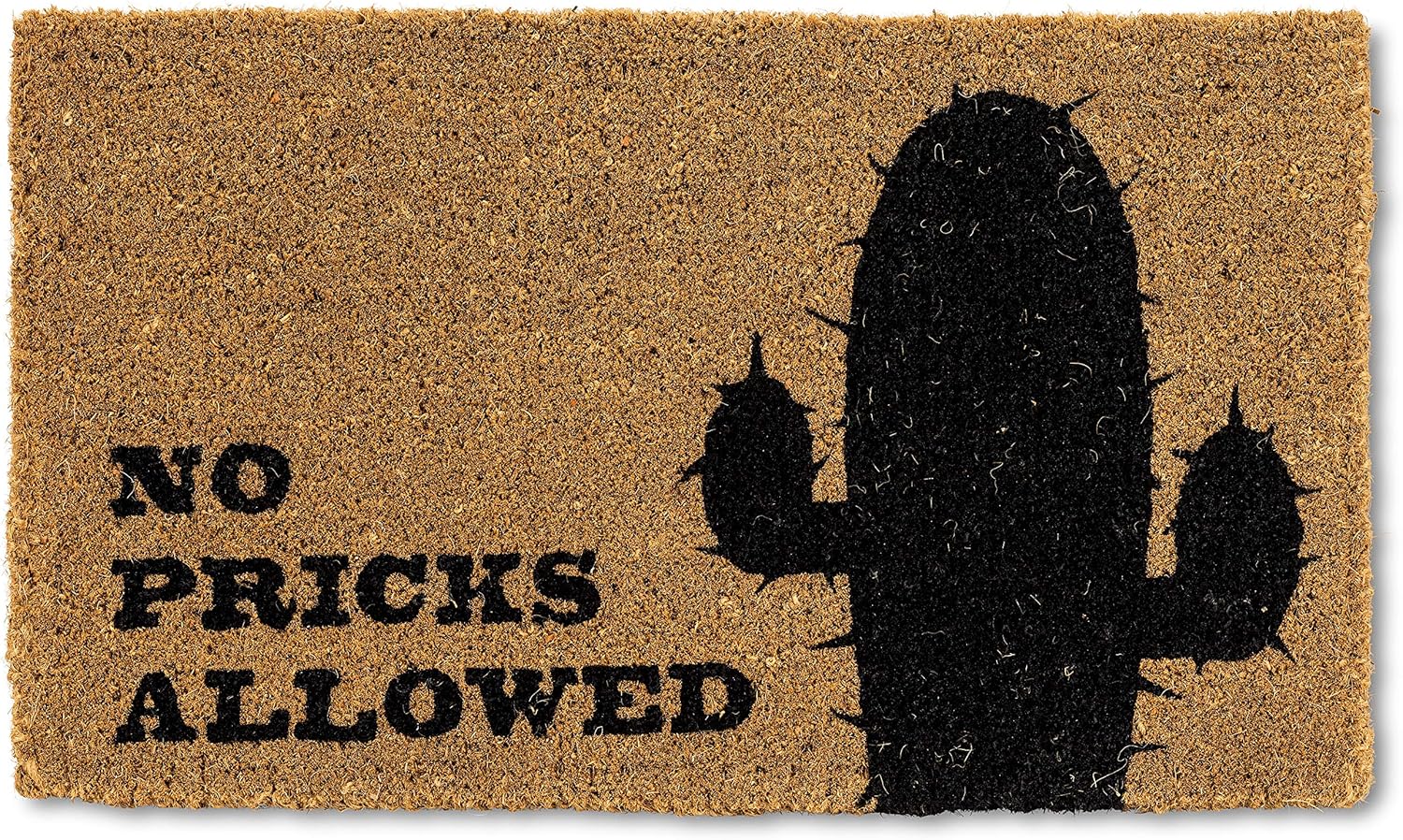 Abbott Collection 35-FWD-GA-853 No Pricks Allowed Doormat-18x30 L, 18x30 inches L, Natural/Black