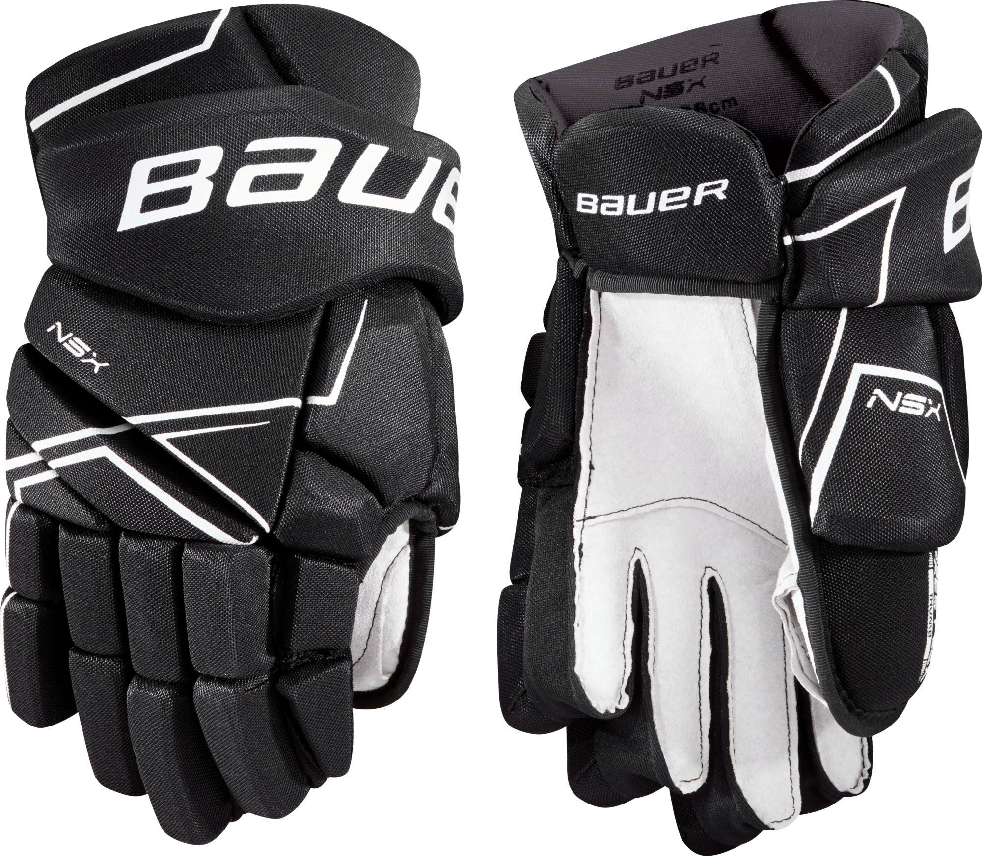 Bauer NSX Hockey Gloves - Junior - Black - 10.0x22