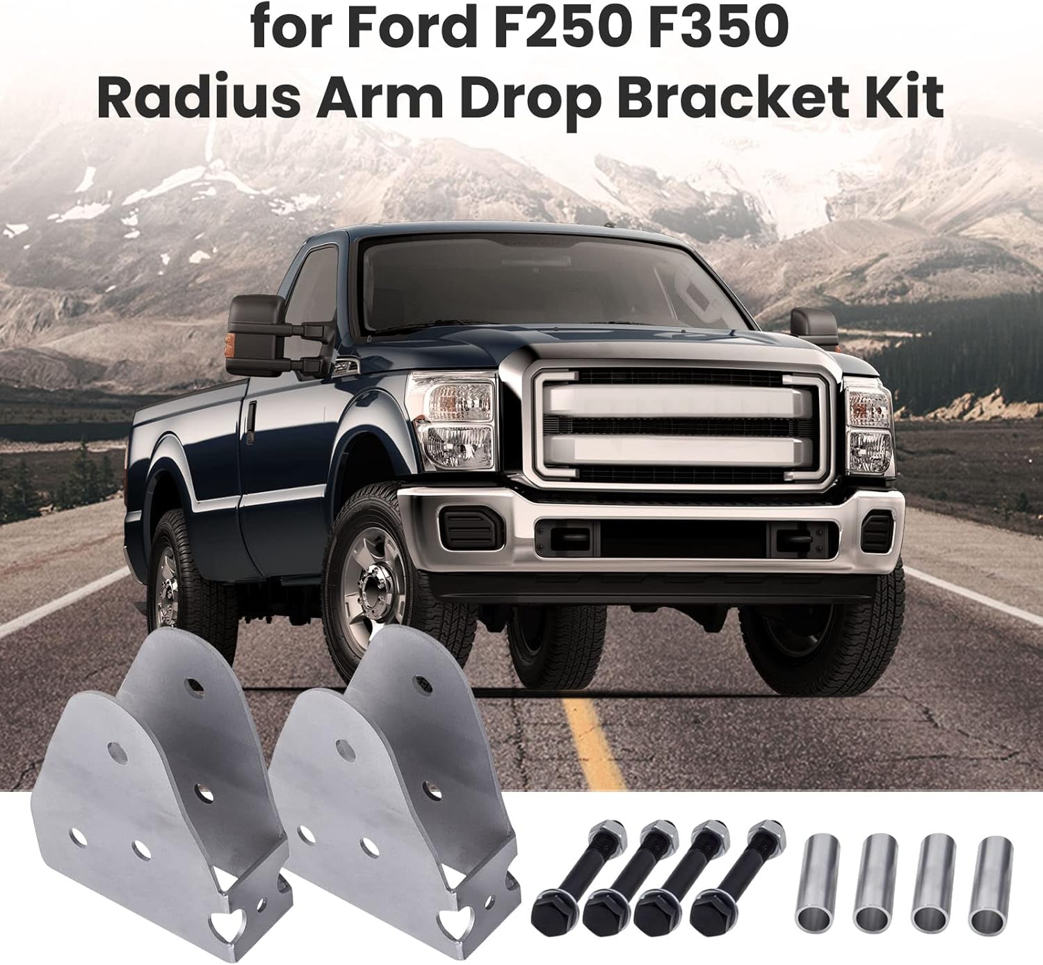 Waverspeed Radius Arm Drop Brackets 2''-5'' Lift Kit for Ford 2005-2014 F250 F350 Super Duty
