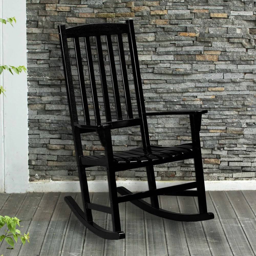 SEI Furniture Corbin Black Porch Rocker