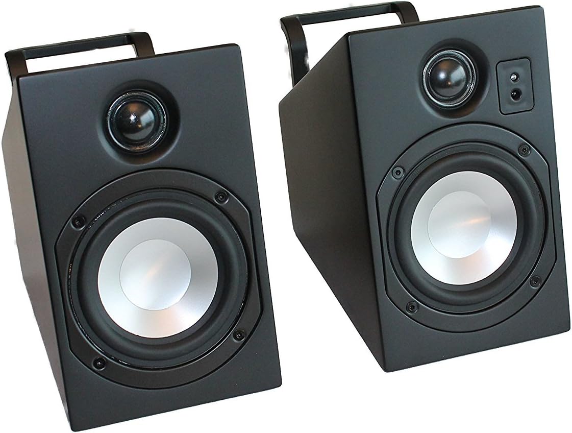 Vanatoo Transparent Zero Powered Speakers - Bluetooth Speakers - Speakers AUX, USB, Optical, Analog - Computer Speakers - TV Speakers - Gaming Speakers - Black, Set of 2