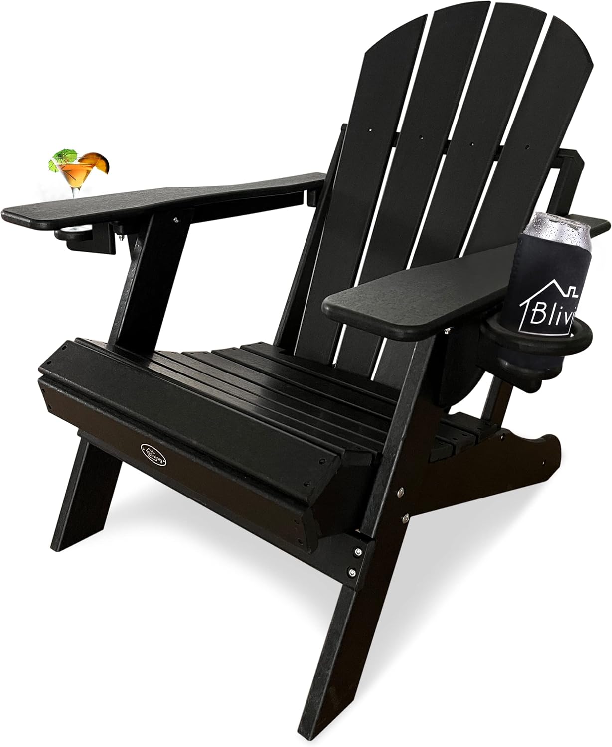 Plastic Adirondack Chairs - Fire Pit Chairs - Plastic Outdoor Chairs - Resin Stackable Patio Adirondack Chair - Outdoor Chairs for Firepit Area - Plastic Patio Chair - Lawn Furniture & Patio Seating