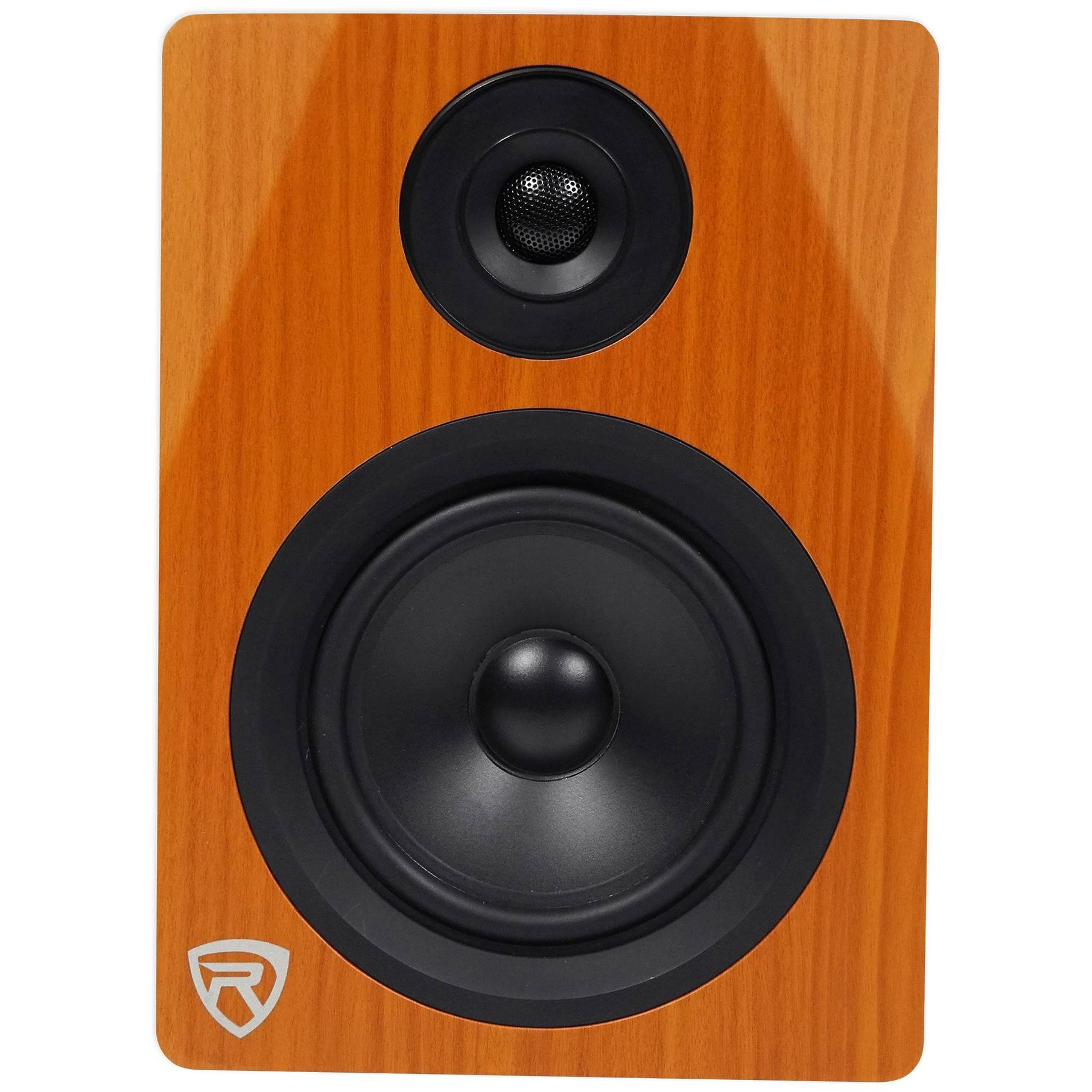 (2) Rockville DPM5C Dual Powered 5.25 inch 300W Active Studio Monitors+Stands+Pads