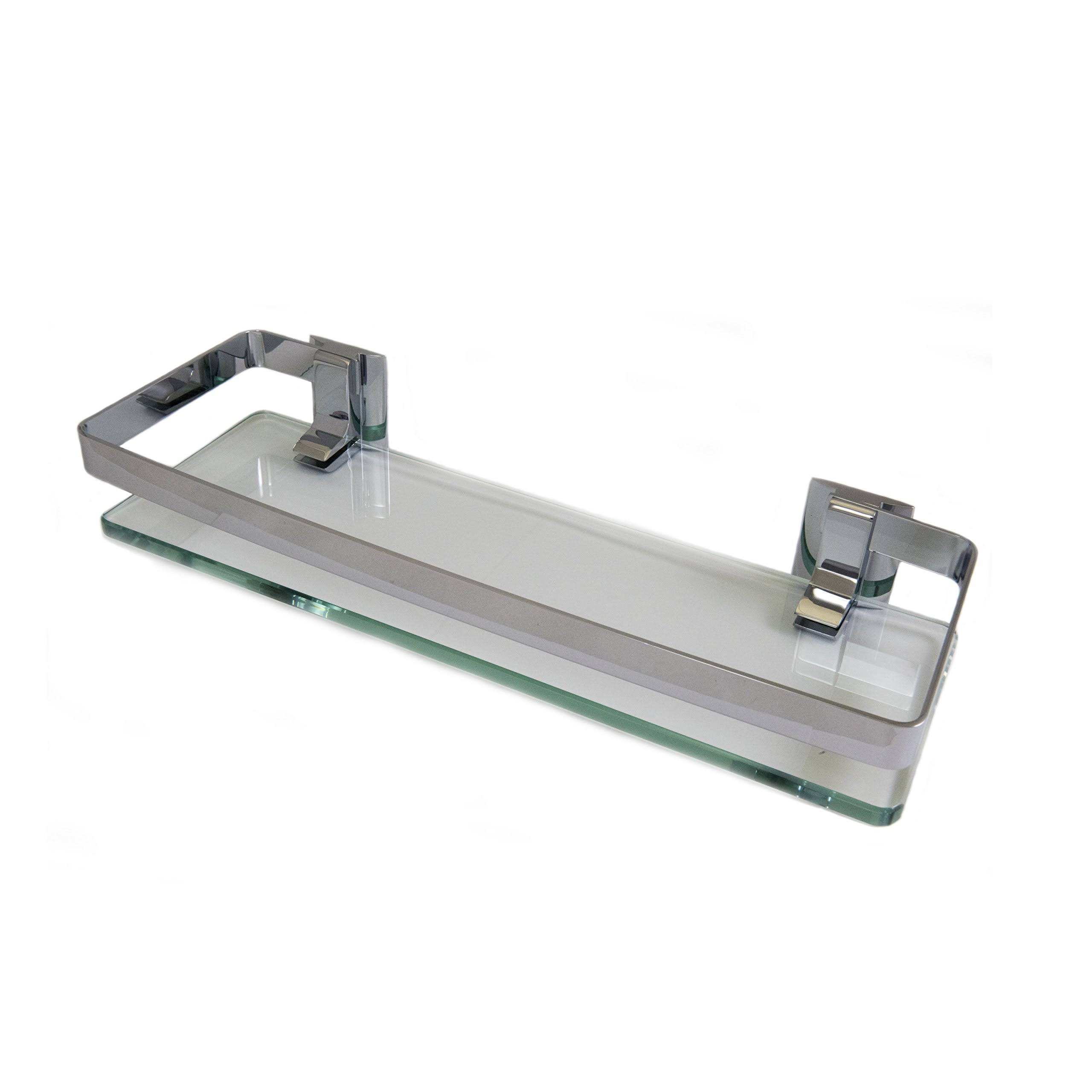 Preferred Bath Accessories Manor Glass 14x22 W Wall Shelf