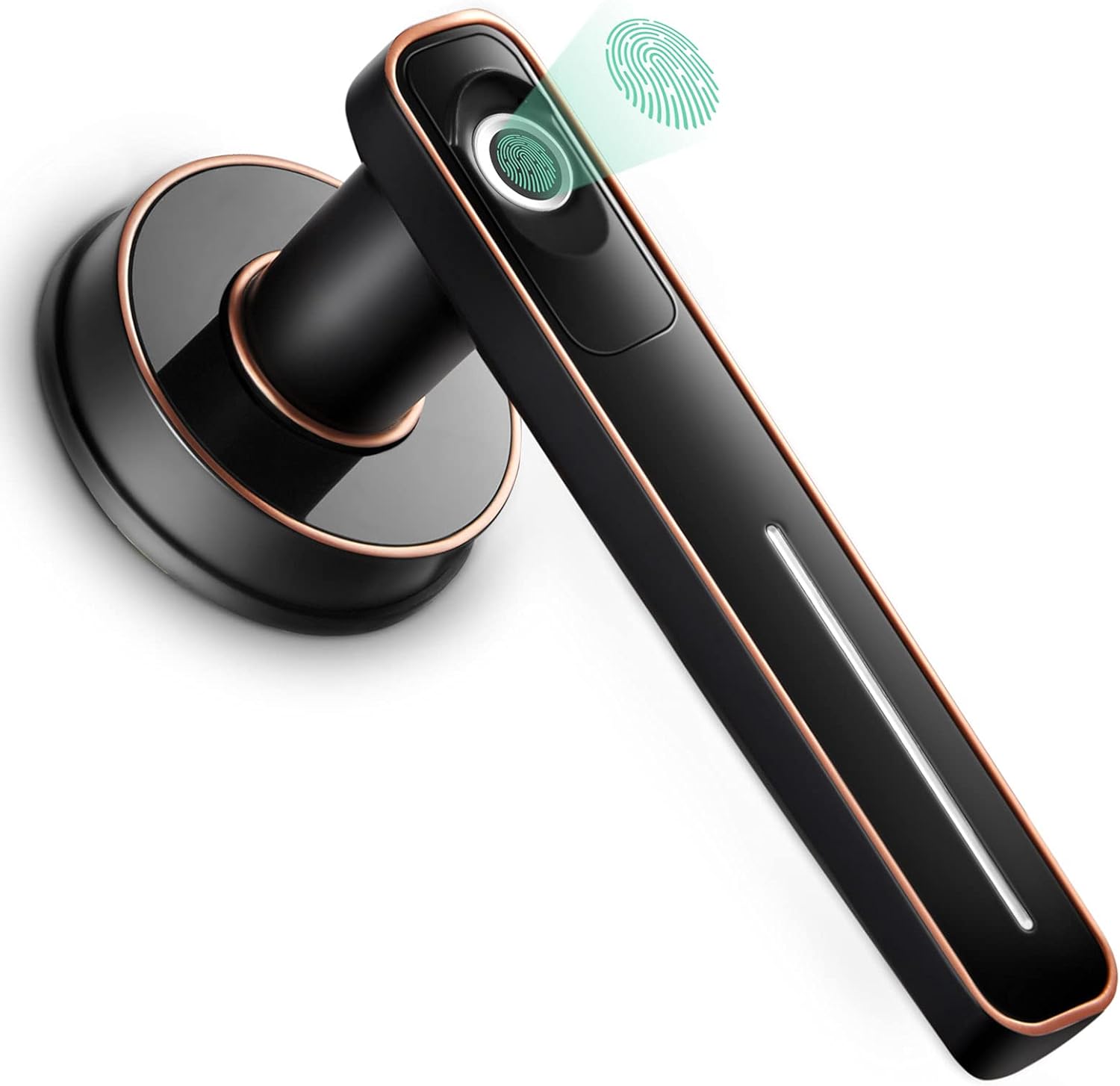 Geek Smart Fingerprint Door Lock - Biometric Door Knob Keyless Entry Door Locks for Homes/Apartments/Office/AirBnB/Hotels (Silver) Pack of 2