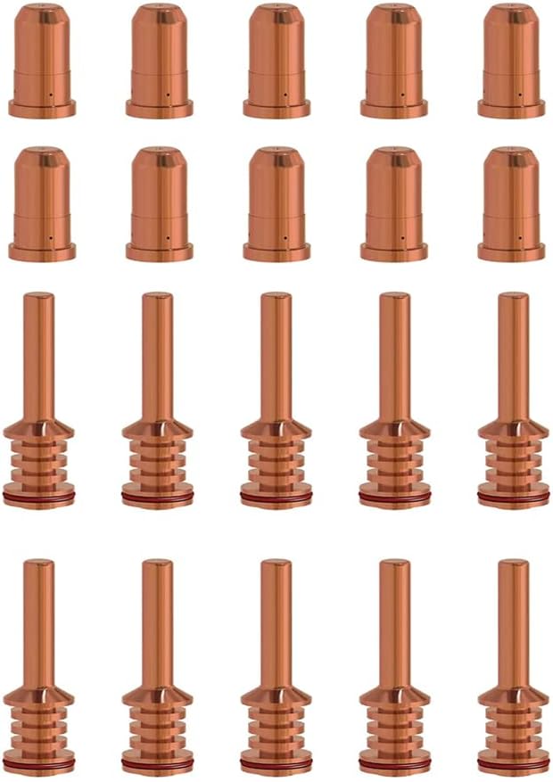 ACCEPTIN 10pcs 420132 Electrodes & 10pcs 420134 Nozzles Fit PMX 30 AIR Plasma Cutting consumables