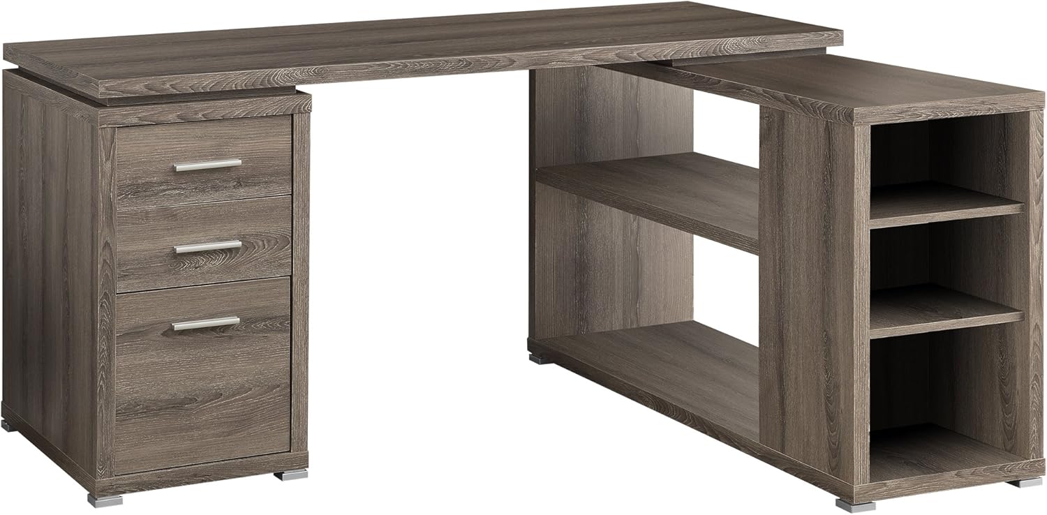 Monarch Specialties Hollow-Core Left or Right Facing Corner Desk, White