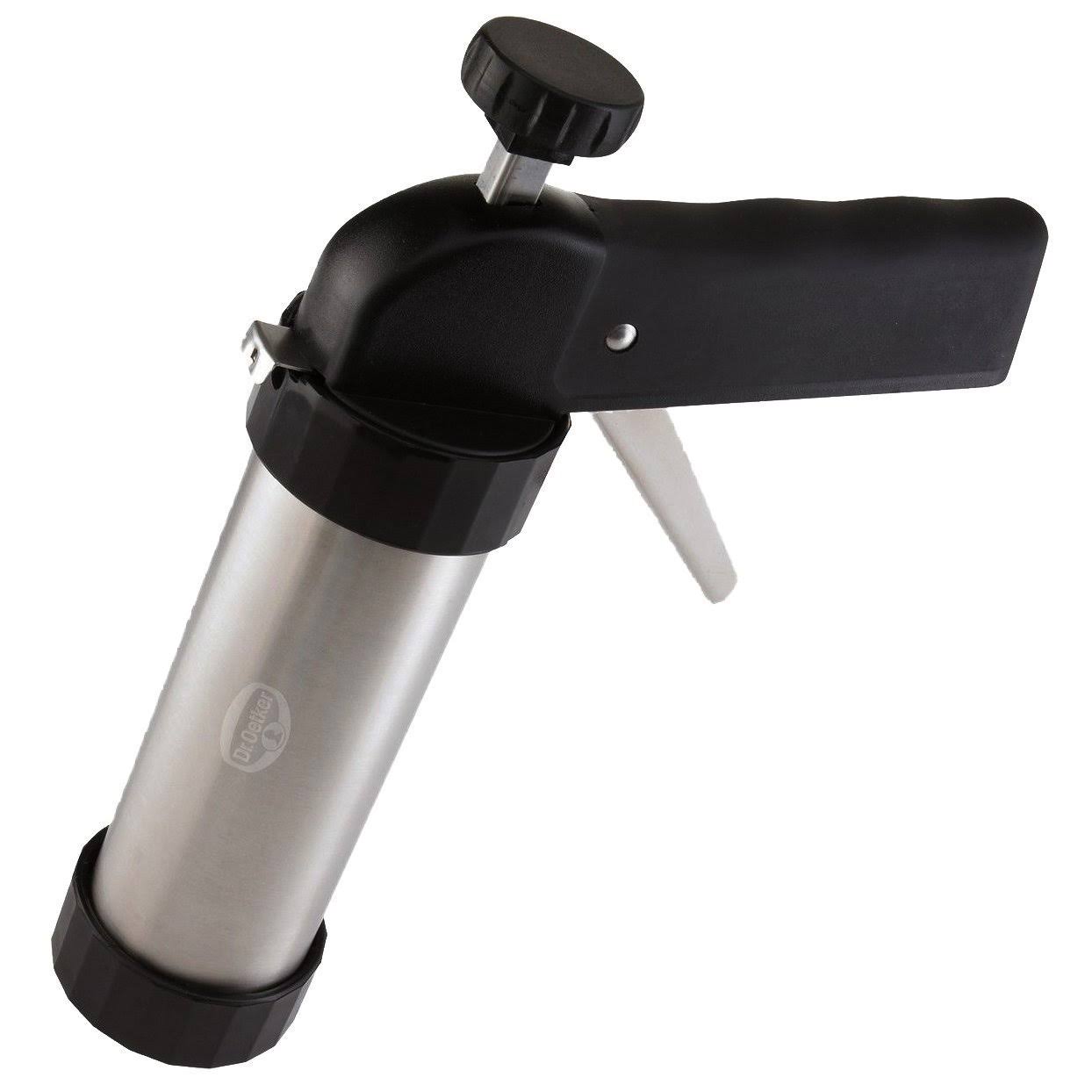 Dr.Oetker Profi Cookie Press with 12 Moulds, Stainless Steel, Silver/Black, 22 cm