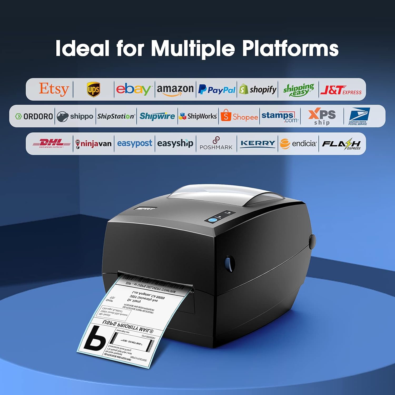 Thermal Label Printer-iDPRT SP420 Desktop Label Printer, 6 IPS 4X6 High-Speed Label Printer, Direct Thermal Label Printer, Thermal Printer for Windows&MAC System, Compatible with UPS, Amazon,Ebay,ect