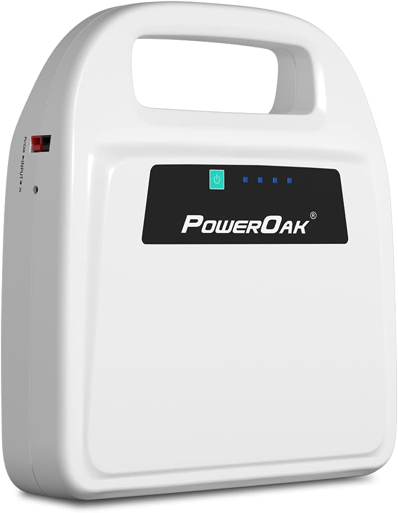 CPAP Battery Backup for Resmed Airsense 10 Supplies, POWEROAK Power Bank for CPAP Resmed S9/Aircurve 10/Dreamstation/Transcend Mini,12V/24V Solar/AC Rechargeable Power Station for CPAP