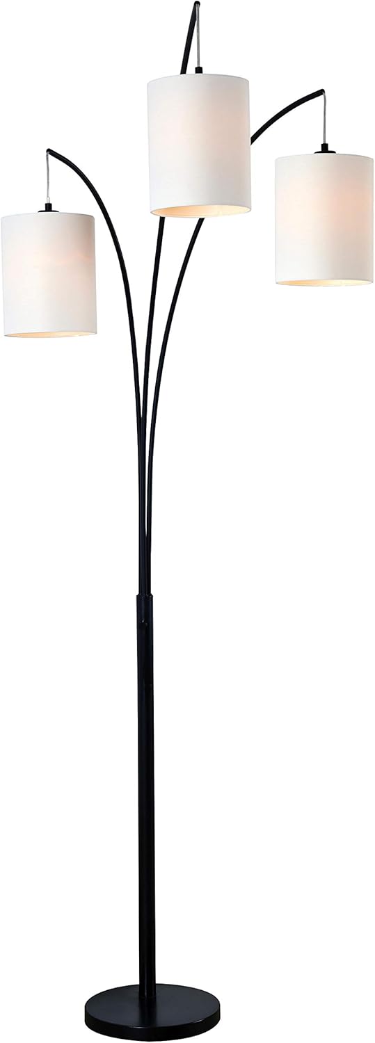Kenroy Home 32849BL Leah Floor Lamps, Large, Black