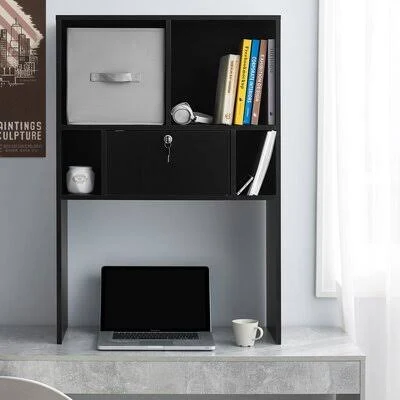 Mclemore 41x22 H x 27.75x22 W Standard Bookcase Rosalind Wheeler Color: Black