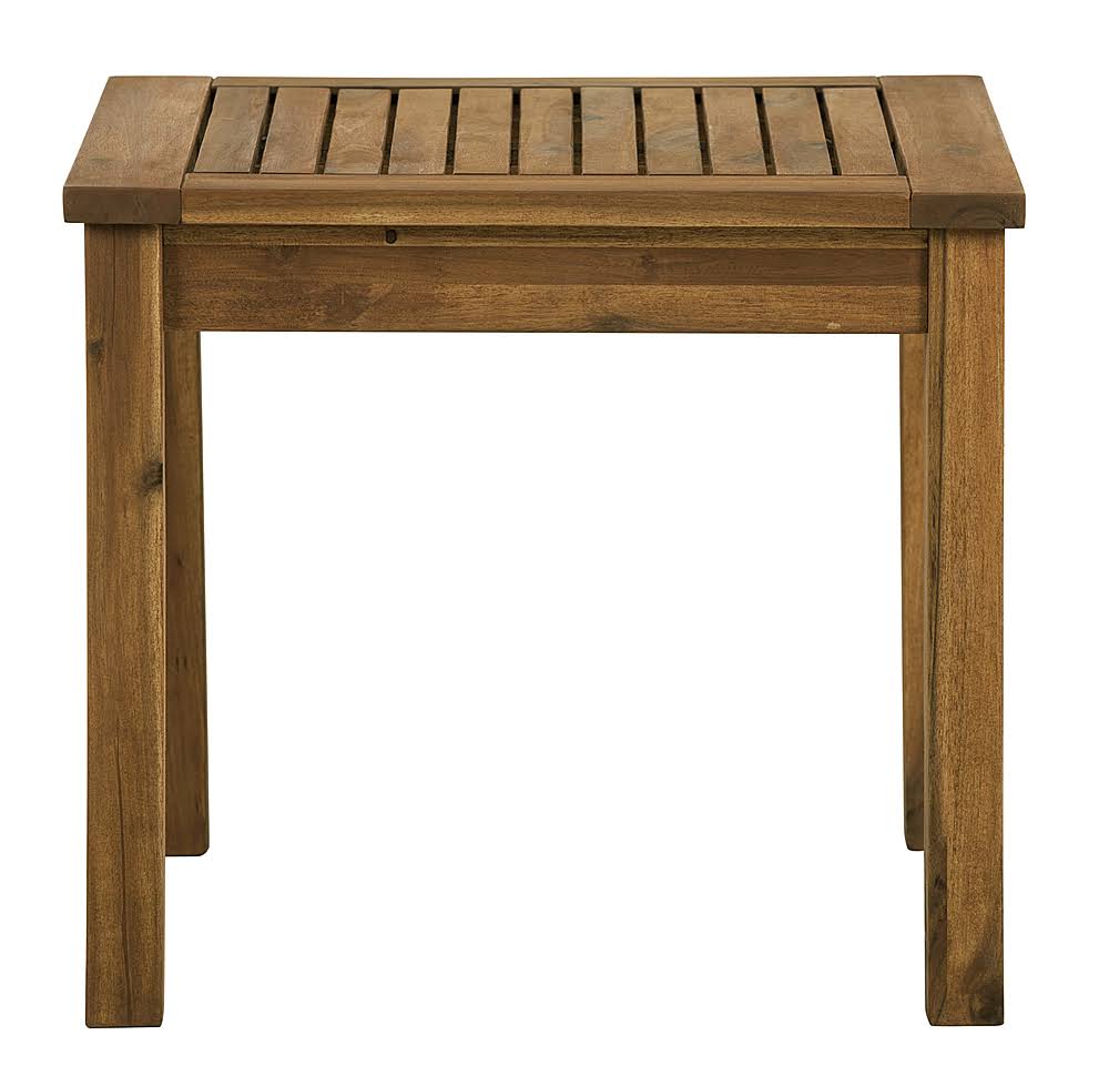 Walker Edison - Everest Acacia Wood Outdoor Side Table - Brown