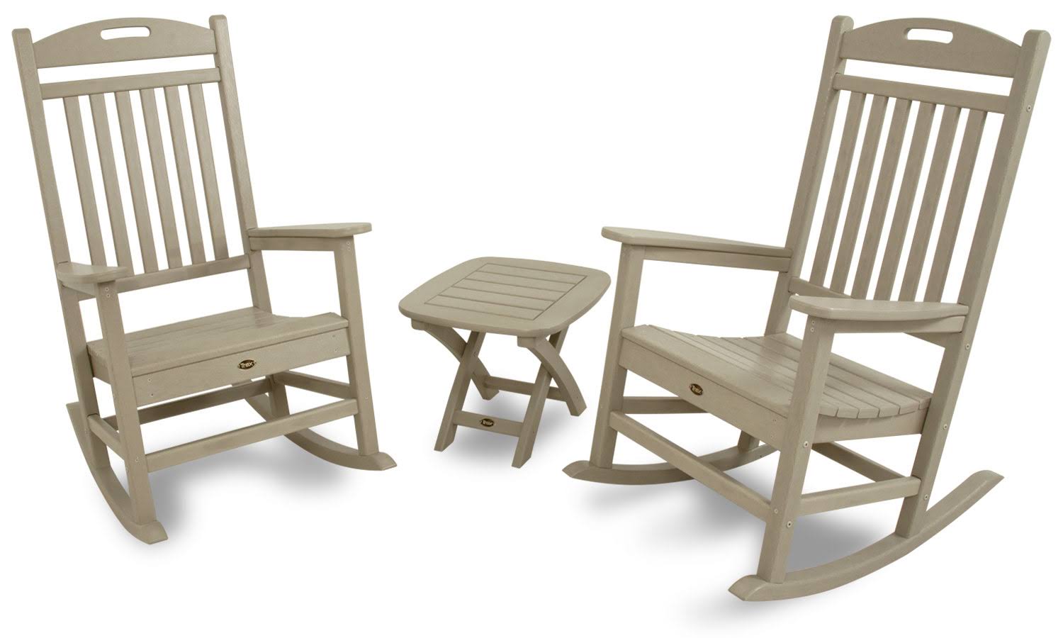 Trex Yacht Club 3-Piece Outdoor Rocker Set, Sand Castle