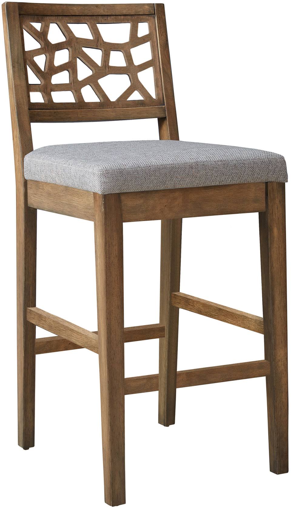 INK+IVY Barstool Crackle/Light Grey