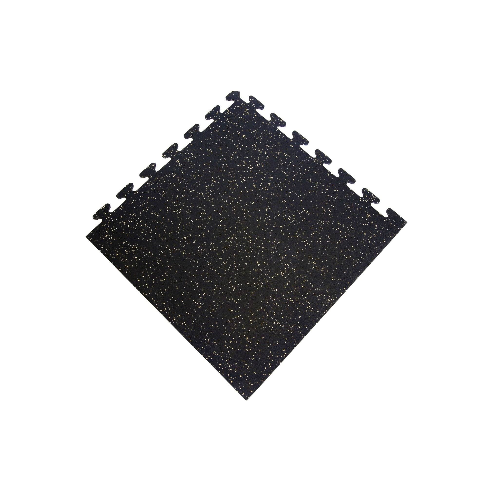 Mats Inc. EZ Flex Interlocking Recreational Floor Tiles, 24x22 x 24x22 (Corner - Black/Tan - 4 Pk)