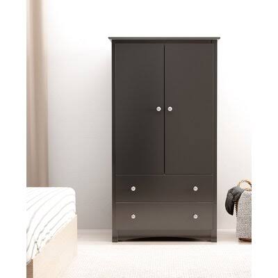 Sybil Armoire Andover Mills Color: Black Sonoma
