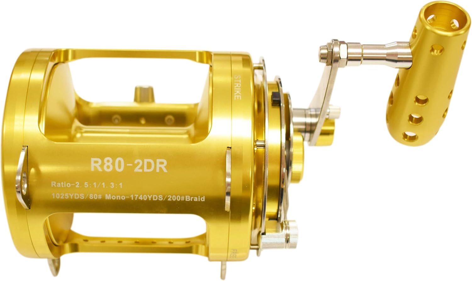 EAT MY TACKLE Blue Marlin Short Dredge Rod and a 80 Wide 2 Speed Reel