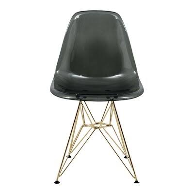 Tanis Plastic Solid Back Side Chair Dining Chair Orren Ellis Color: Black