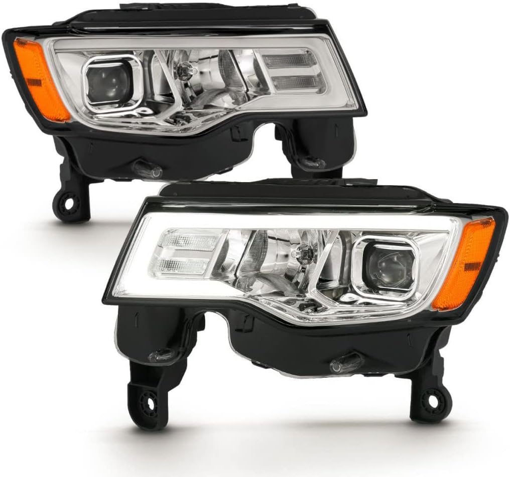 ANZO For Jeep Grand Cherokee 17 18 Projector Headlight w/Plank Style Switchback | 111419
