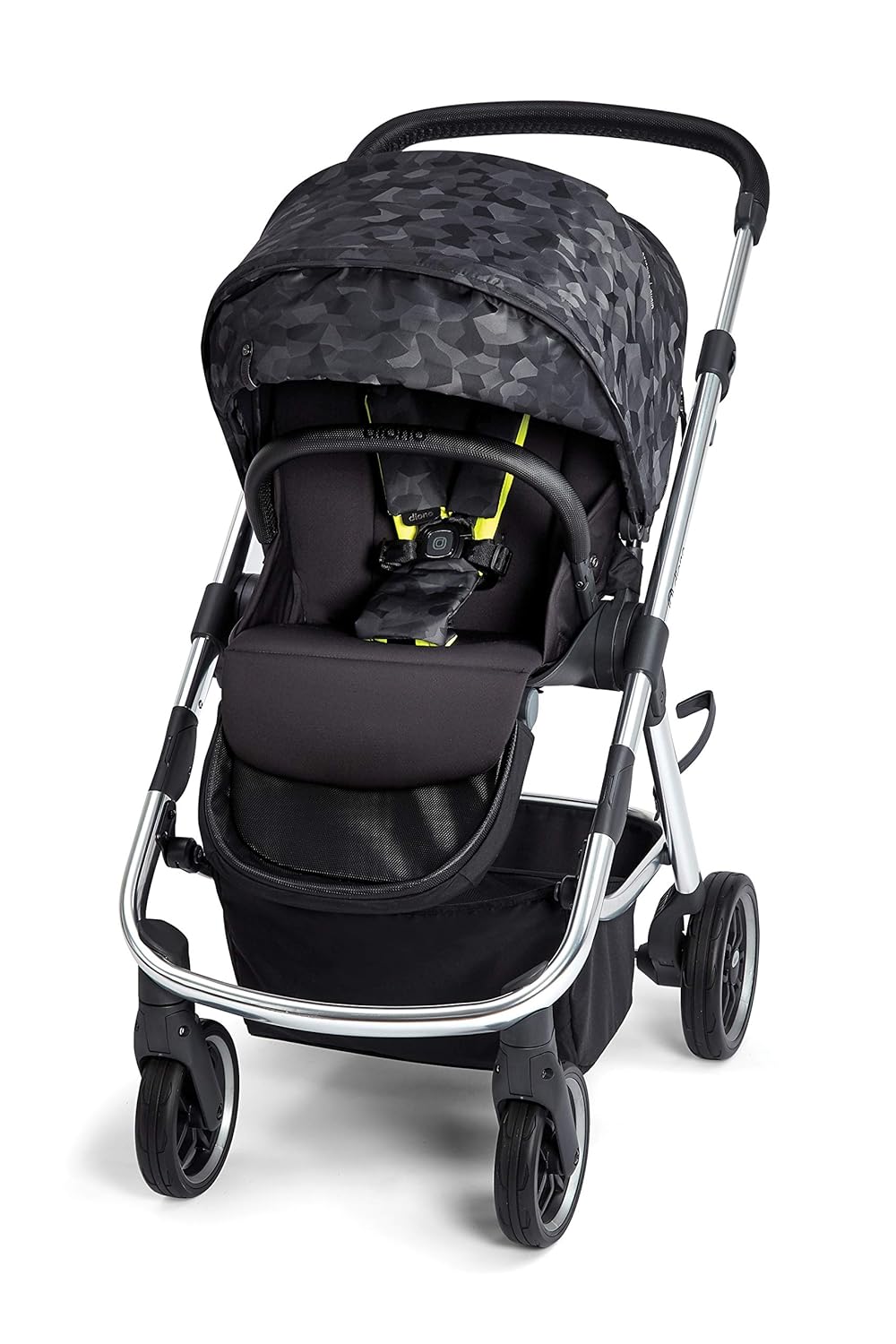 Diono Excurze Luxe Baby, Infant, Toddler Stroller, Perfect City Travel System Stroller and Car Seat Compatible, Adaptors Included Compact Fold, Narrow Ride, XL Storage Basket, Black Camo