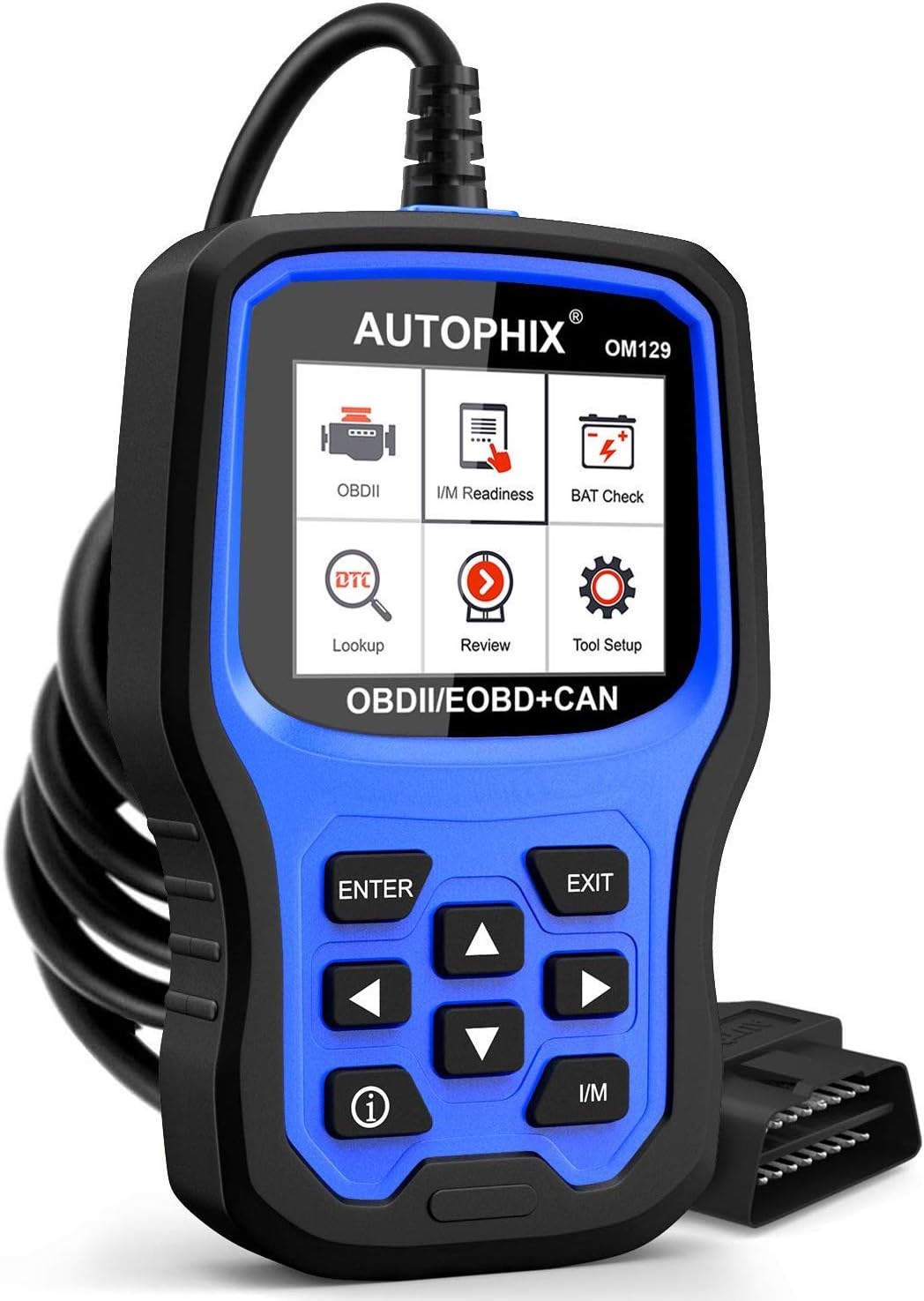 AUTOPHIX OM129 Code Reader, Upgraded Graphing Battery Test, Check Engine Code Reader With Full OBD2 Function, Enhanced Code Definition Car Diagnostic Tool for All OBDII Car After 1996[Upgrade Version] Pack of 2