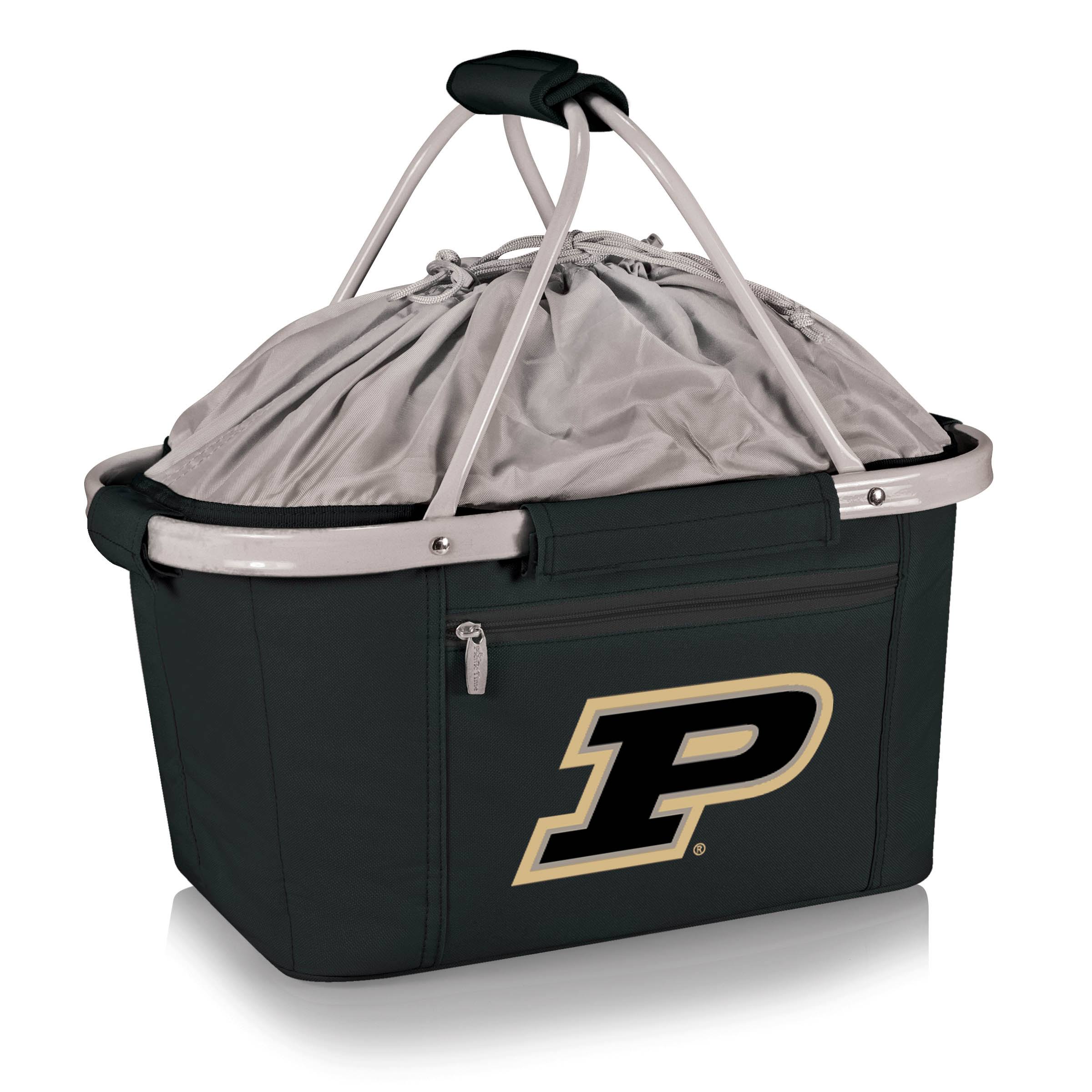 Picnic Time Metro Basket Purdue Boilermakers Print Black