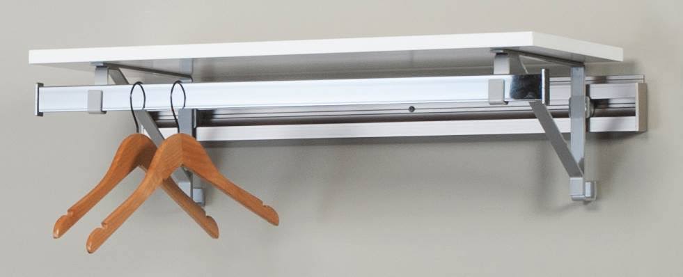 Arrange A Space Arrrange A Space RCMSY Best 68x22 Single Shelf/Hang Rod Kit White Closet System
