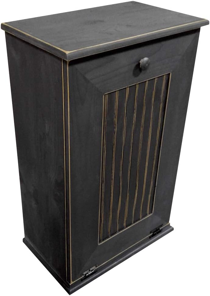 Sawdust City Tilt-Out Wooden Trash Bin (Solid - Black) Many Colors Options
