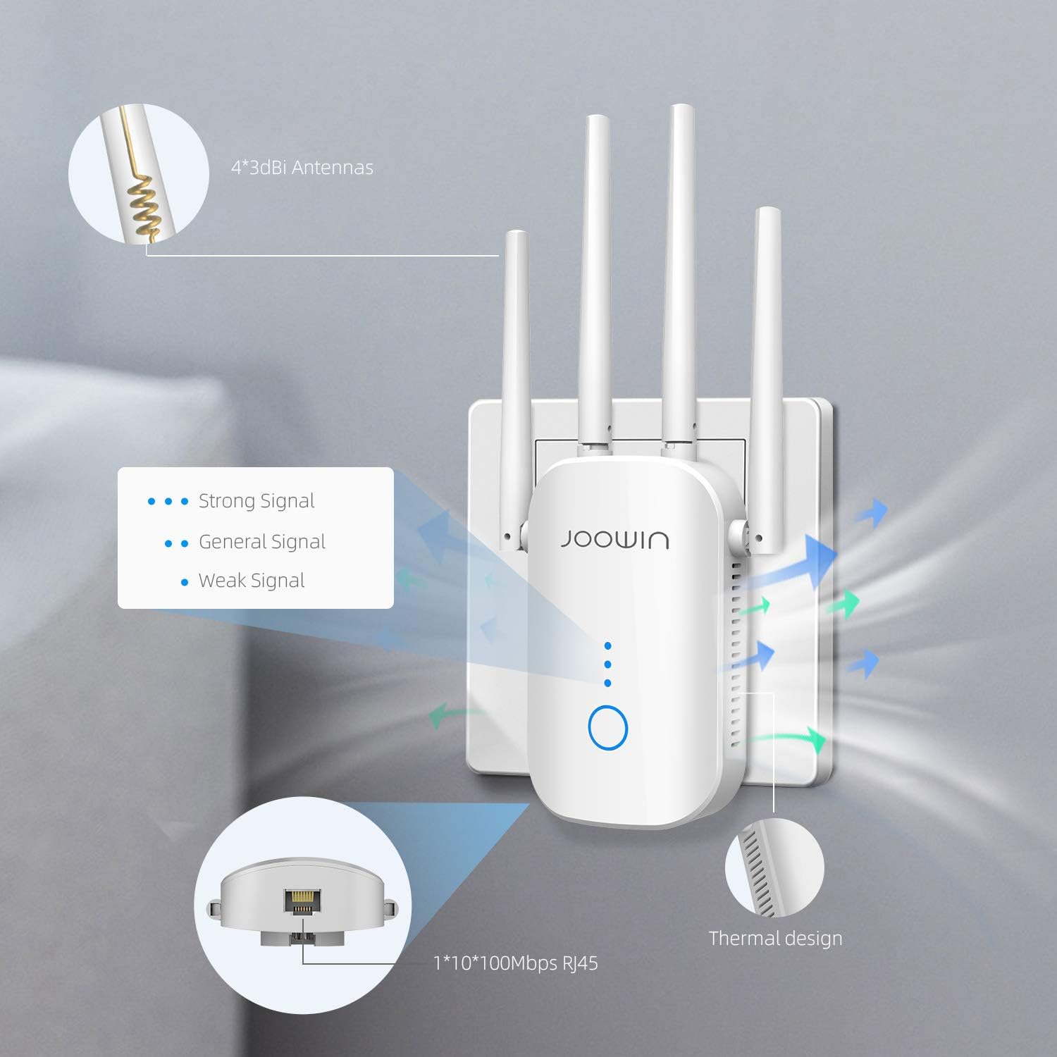 WiFi Extenders Signal Booster for Home WiFi Booster WiFi Range Extender 1200Mbps Dual Band 2.4G 5Ghz WPS, Covers Up to 35 Devices (WiFi Repeater/AP/Router Mode), WiFi Signal Booster Internet Booster Pack of 2