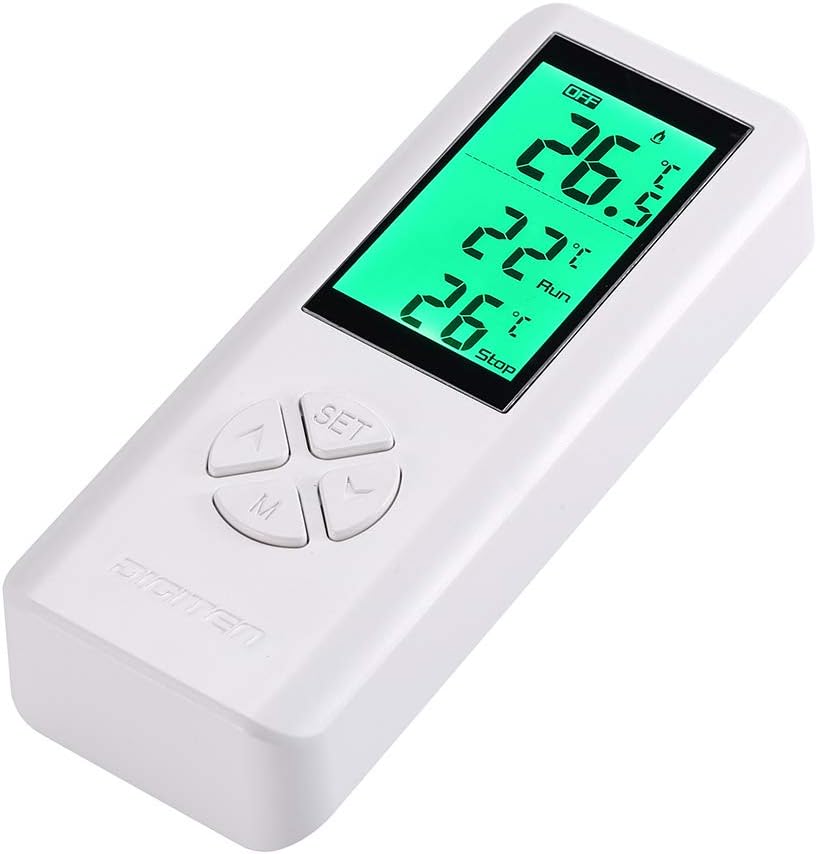 DIGITEN WTC200 Wireless Temperature Controller Thermostat Outlet Remote Control Thermometer with 2m/6ft NTC Temp Sensor Probe Heating Cooling Mode for Fan Heater Greenhouse Homebrewing Reptile Pack of 2