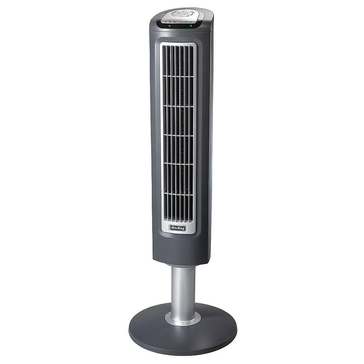 Air King 9519 3-1/2x22 Tower Fan, Oscillating, 3 Speeds, 120VAC, Gray