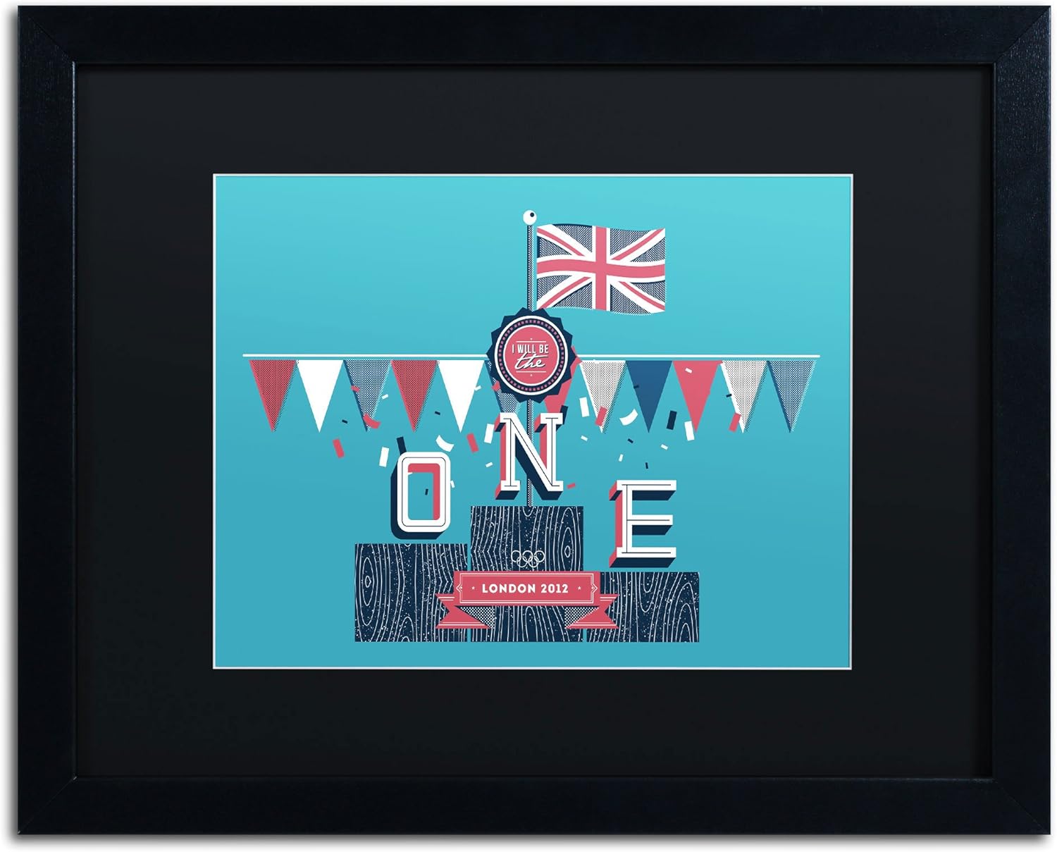 The One in Black Matte and Black Frame Artwork by Kavan & Co, 11 by 14-Inch Pack of 2