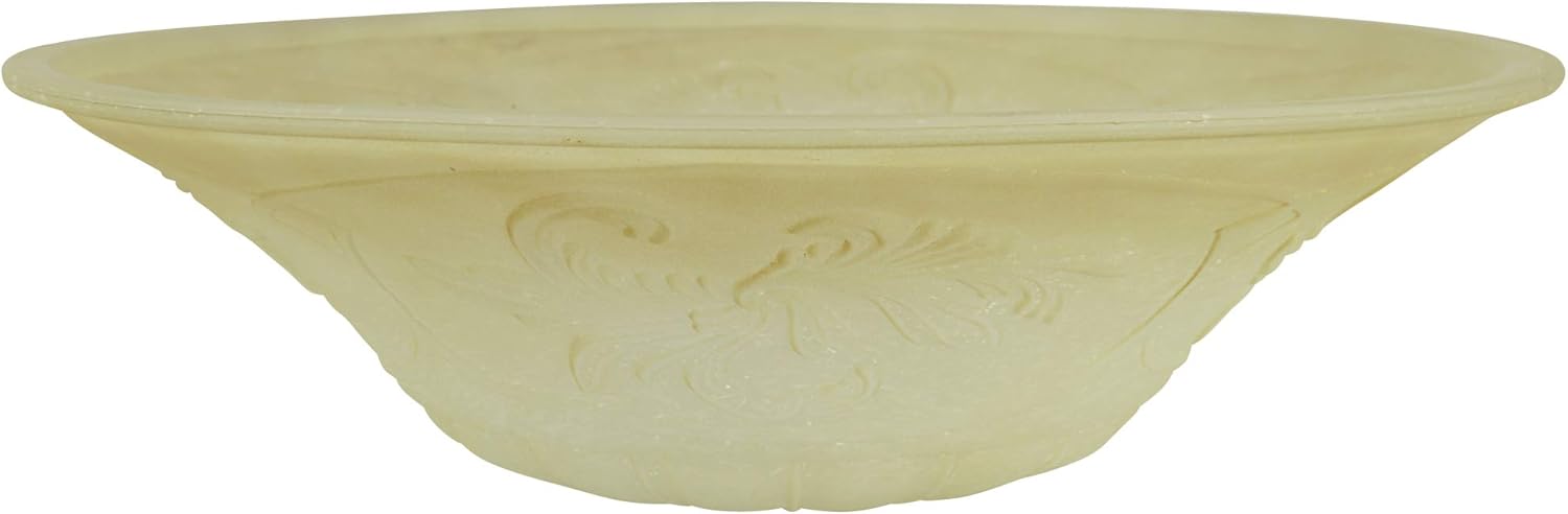 Aspen Creative Amber 23093-01 Transitional Style Replacement Torchiere Glass Shade, 4-1/2