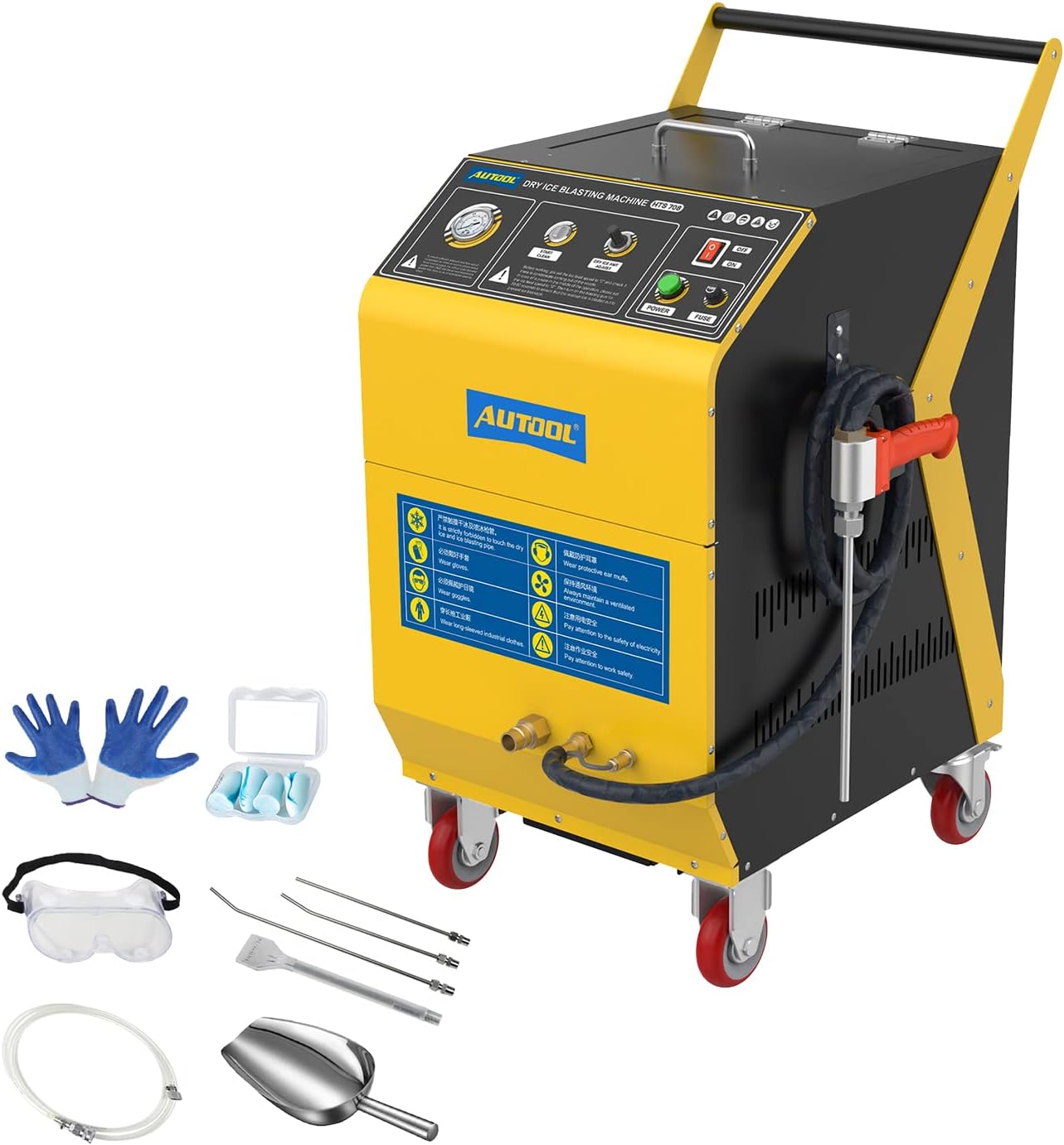 AUTOOL Dry Ice Cleaning Machine Blaster，Dry Ice Cleaning Machine for Cars，Dry Ice Blasting Cleaning Machine 110V/220V