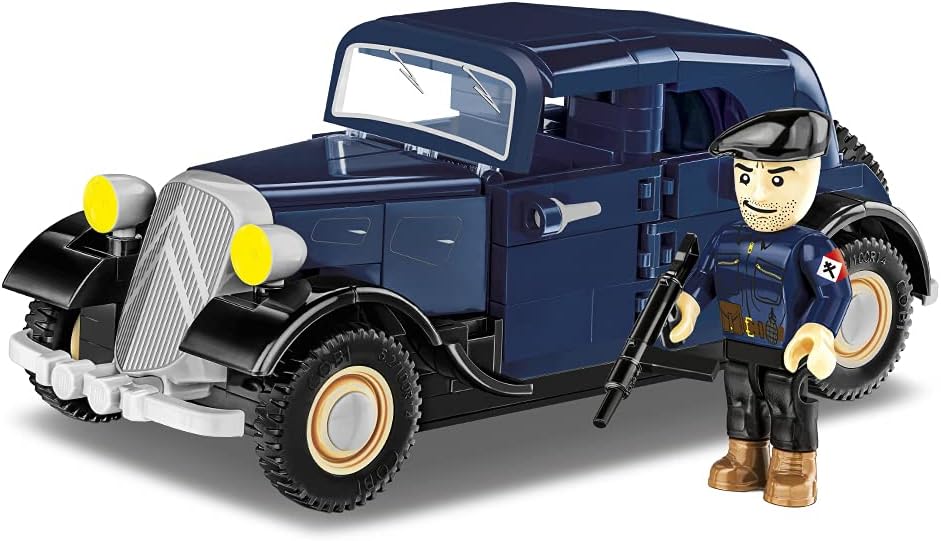 COBI Historical Collection: World War II 1934 Citroen Traction 7A Vehicle, Navy Blue