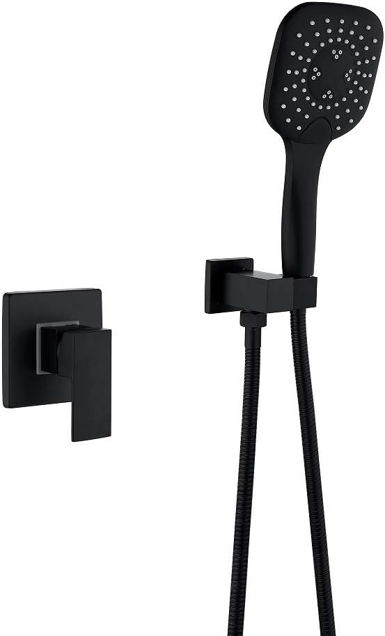 dalang Rianfall shower system Brushed Grey wall mount shower fixture 10 inch rain shower head with Shower Valve Complete set Pack of 2