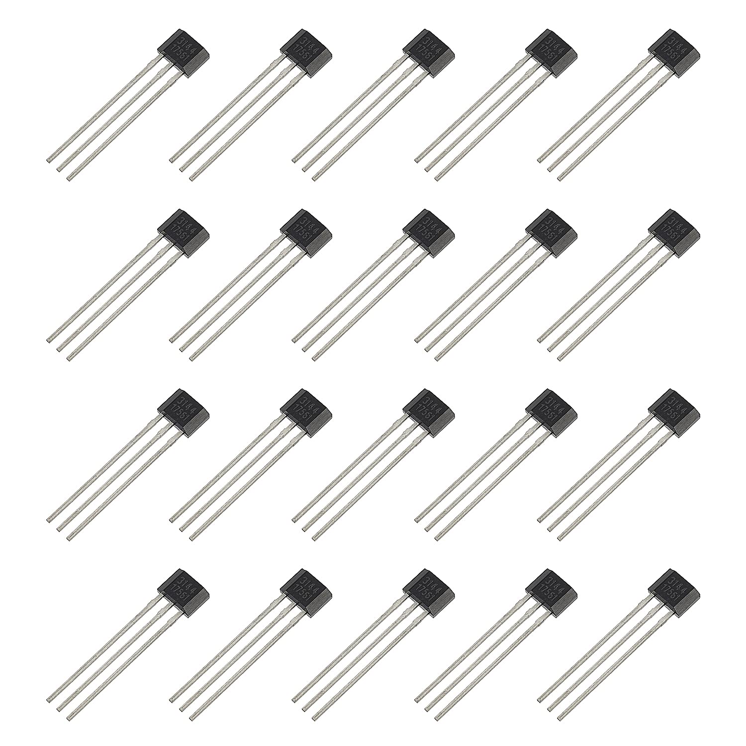 EPLZON A3144 Hall Effect Sensor 3Pins Magnetic Detector for Arduino (Pack of 20 pcs) Pack of 2