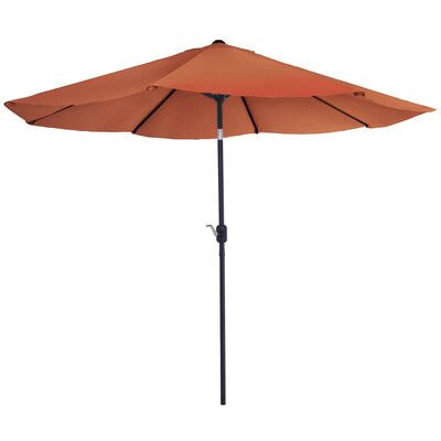 Beachcrest Home Kelton 10& Market Umbrella Fabric Color: Terracotta