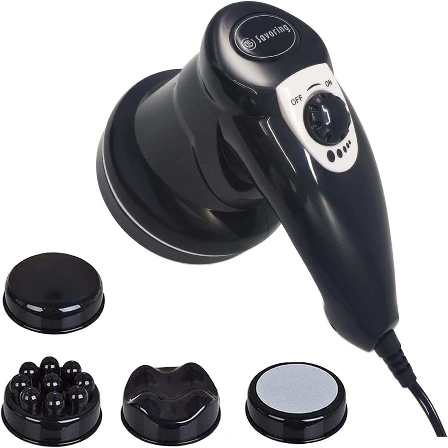 Fat Cellulite Remover Machine,Handheld Cellulite Massager,Massage Machine for Body Sculpt,Massagers for Neck and Back,Massage Stomach Abdominal Shoulder Arm Leg Butt with 4 Massage Heads