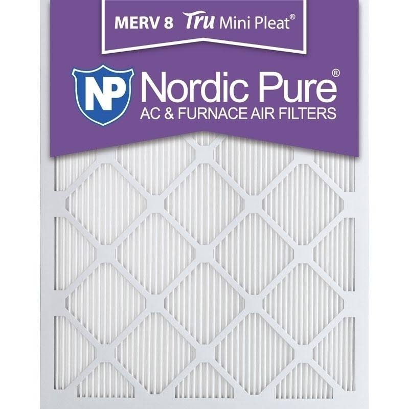12x20x1 Tru Mini Pleat MERV 8 AC Furnace Air Filters Qty 12