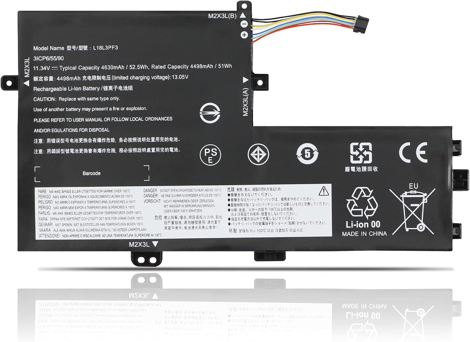 TIIANTE 52.5Wh L18M3PF6 Laptop Battery for IdeaPad C340-15IIL C340-15IWL S340-14API S340-14IIL S340-14IML S340-14IWL Series Notebook L18L3PF3 L18L3PF2 L18M3PF7 L18C3PF7 L18C3PF6 5B10T09096 5B10W67177 Pack of 2